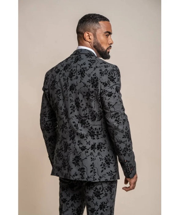 Georgi - Men's Black Floral Blazer