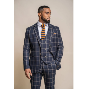 Hardy – Men’s Men’s Blue Tan Check Blazer