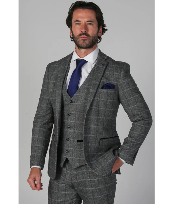 Harris - Men's Grey Tweed Blazer