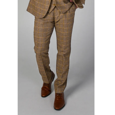 Harris - Men's Brown Tweed Trousers