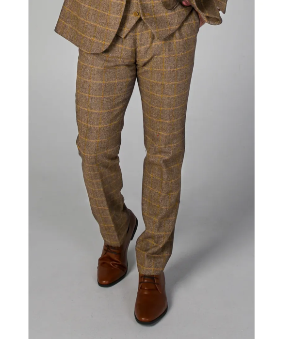 Harris - Men's Brown Tweed Trousers