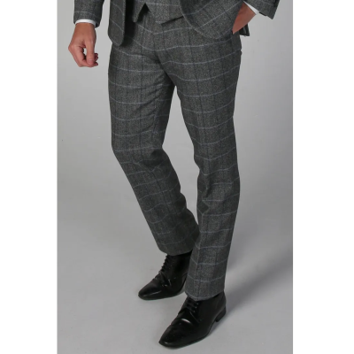 Harris - Men's Grey Tweed Trousers