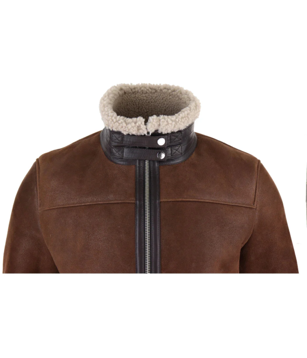 Men's Sherling Sheepskin Zip Pilot Flying Jacket WW2