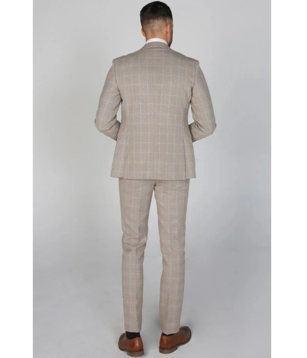 Holland - Men's Beige Check Blazer