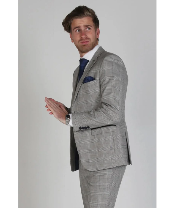 Hugo - Men's Check Grey Blazer