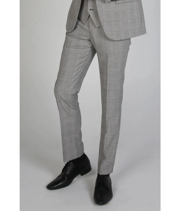 Hugo - Men's Check Grey Trouser