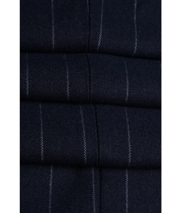 Invincible - Men's Navy Blue Pinstripe Trousers