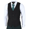 Jasper - Men's 3 Piece Olive Green Suit With Black Waistcoat