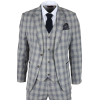 Knight - Men's Grey Blue Checked Blazer