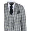 Knight - Men's Grey Blue Checked Blazer