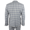 Knight - Men's Grey Blue Checked Blazer