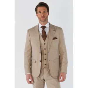 Kurt – Men’s Beige Tailored Fit Blazer