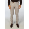 Leo - Men's Beige Checked Trousers