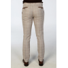 Leo - Men's Beige Checked Trousers