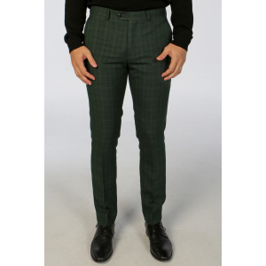 Leo – Men’s Green Checked Trousers