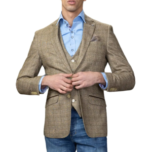 Liam – Men’s Brown Check Blazer