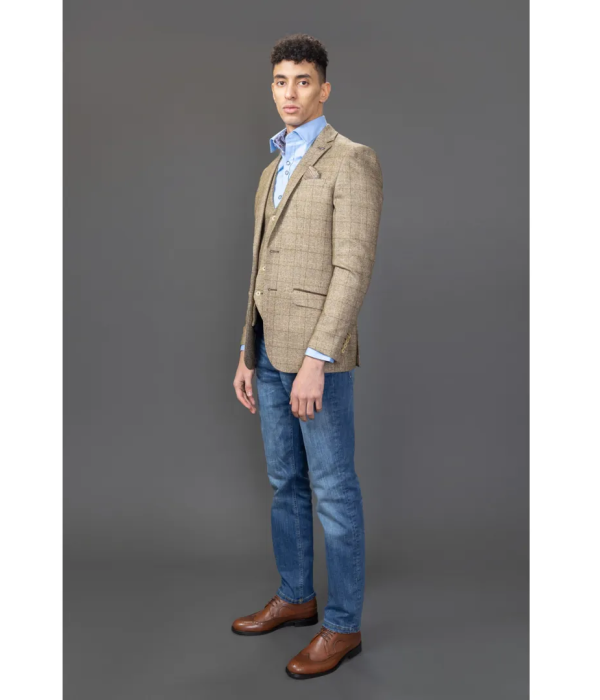 Liam - Men's Brown Check Blazer