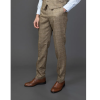 Liam - Men's Brown Checked Trousers