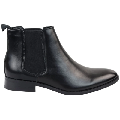 Men's Chelsea Slip On Black Ankle Boots