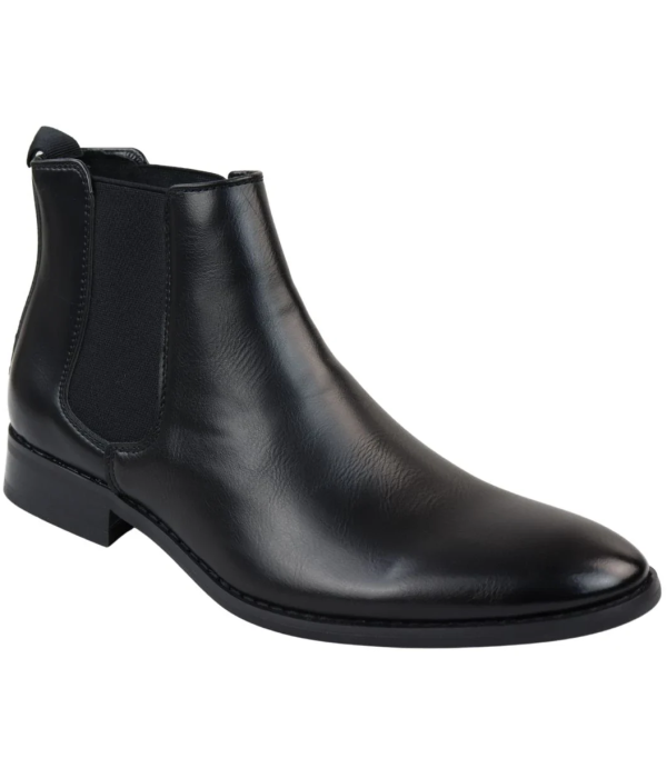 Men's Chelsea Slip On Black Ankle Boots