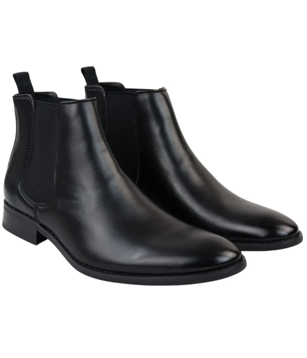 Men's Chelsea Slip On Black Ankle Boots