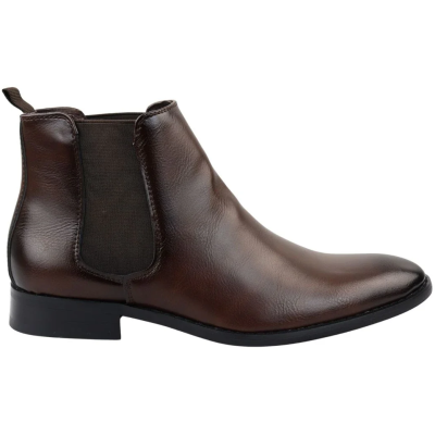 Men's Chelsea Slip On Brown Ankle Boots