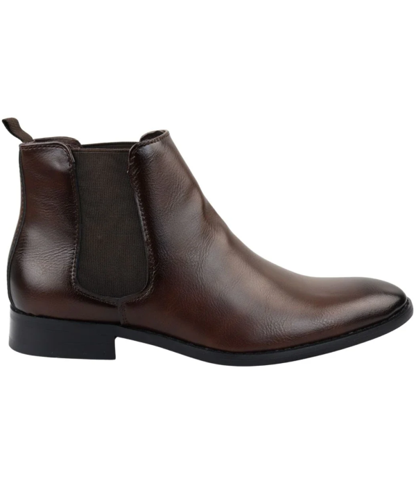 Men's Chelsea Slip On Brown Ankle Boots