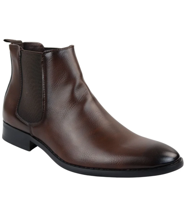 Men's Chelsea Slip On Brown Ankle Boots