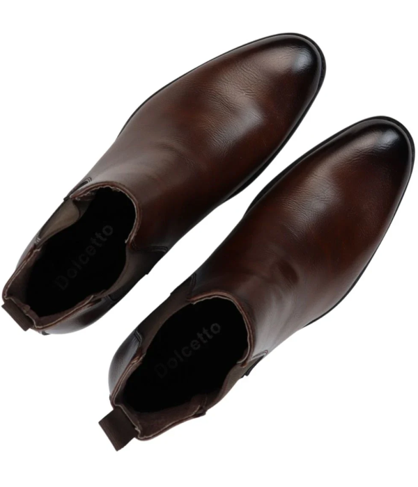 Men's Chelsea Slip On Brown Ankle Boots