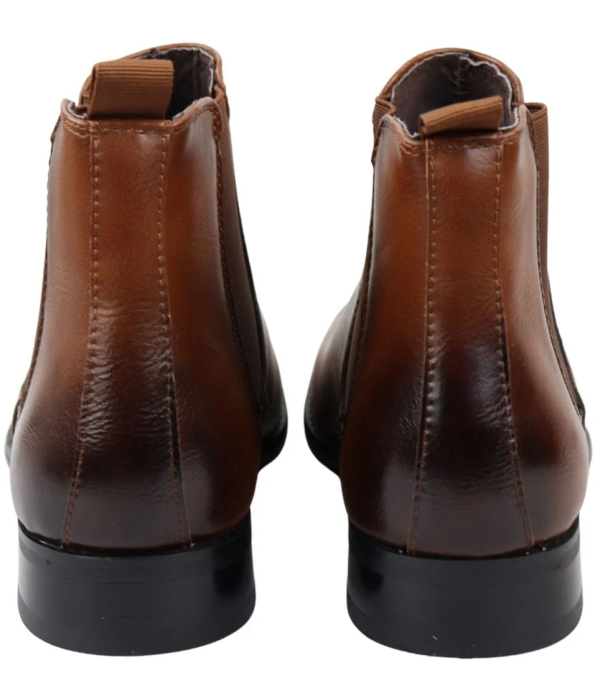 Men's Chelsea Slip On Tan Ankle Boots