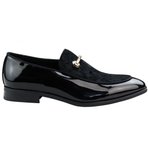 Men’s Moccasin Loafers Shoes Leather Black Lined Slip On Velvet Smart Formal Shoe