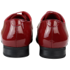 Mens Shoes Smart Formal Perforated Pointed Laced Red Patent Leather PU
