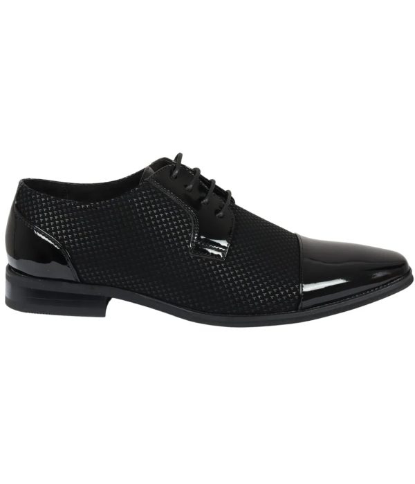 Men's Black Lace Up Derby Shoes