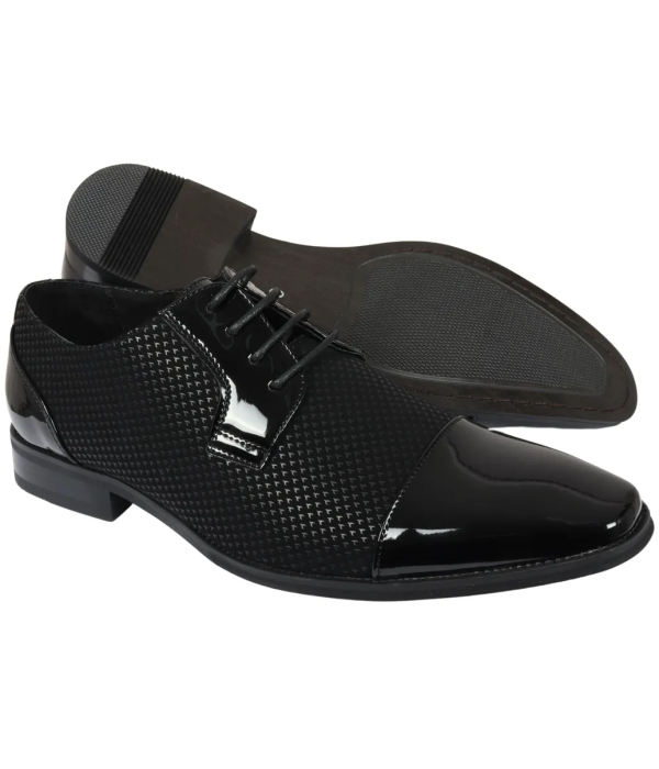 Men's Black Lace Up Derby Shoes