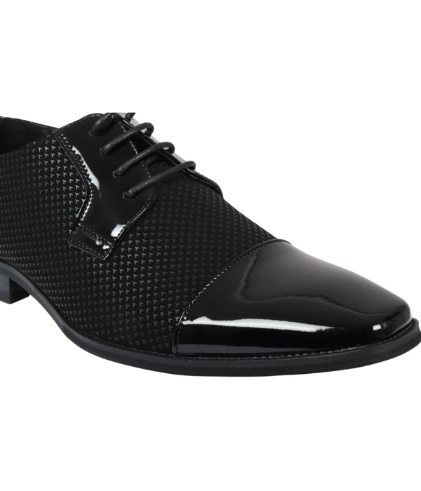 Men's Black Lace Up Derby Shoes