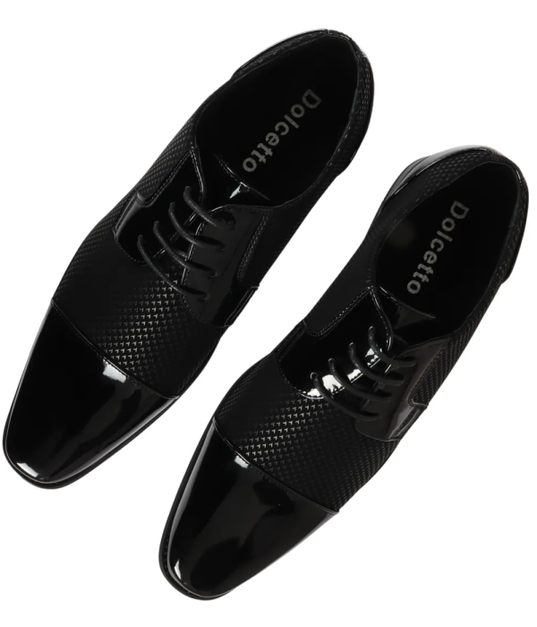 Men's Black Lace Up Derby Shoes