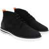 Men's Lace Up Suede Desert Black Boots