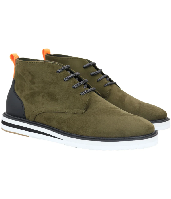 Men's Lace Up Suede Desert Green Boots