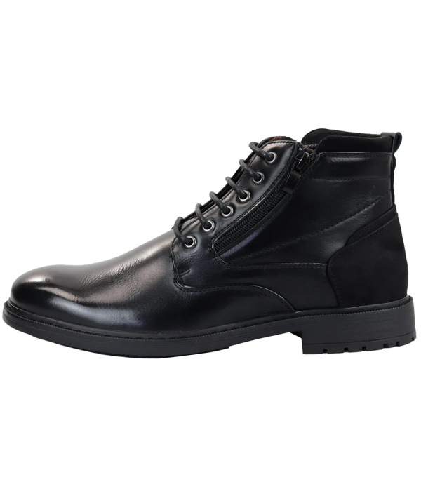 Men's Lace Up Black Ankle Boots