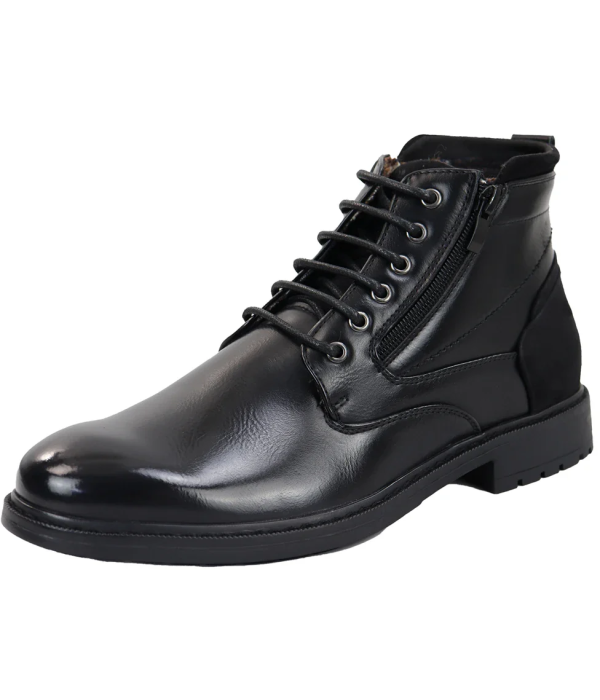 Men's Lace Up Black Ankle Boots