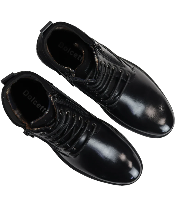 Men's Lace Up Black Ankle Boots