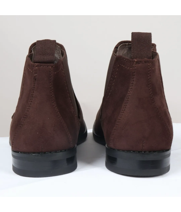 Men's Slip On Brown Suede Leather Lined Chelsea Boots