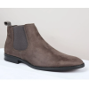 Men's Slip On Grey Suede Leather Lined Chelsea Boots