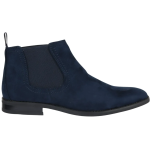 Men’s Slip On Navy Suede Leather Lined Chelsea Boots