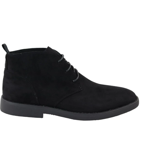 Mens's Chukka Desert Lace Up Black Ankle Boots