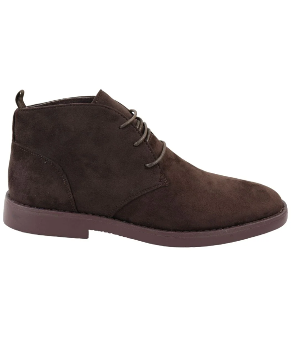 Mens's Chukka Desert Lace Up Brown Ankle Boots