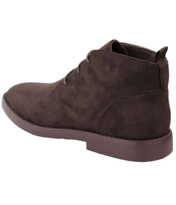 Mens's Chukka Desert Lace Up Brown Ankle Boots