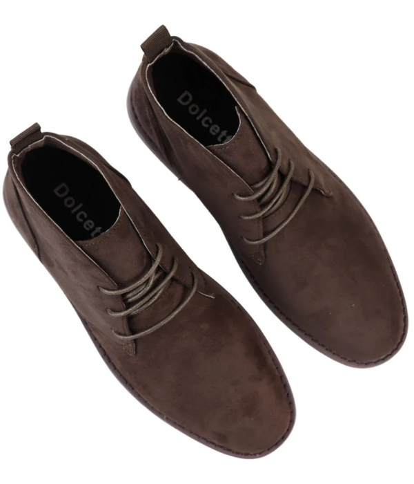 Mens's Chukka Desert Lace Up Brown Ankle Boots