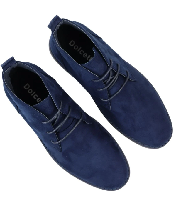 Mens's Chukka Desert Lace Up Navy Ankle Boots