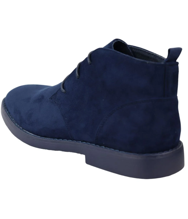 Mens's Chukka Desert Lace Up Navy Ankle Boots